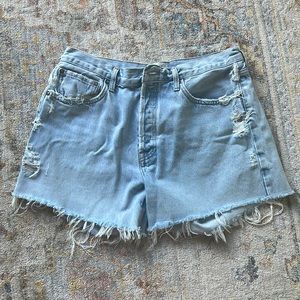 Agolde Parker light denim shorts size 30